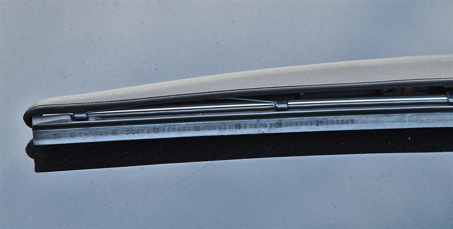 New windscreen wiper blade close-up